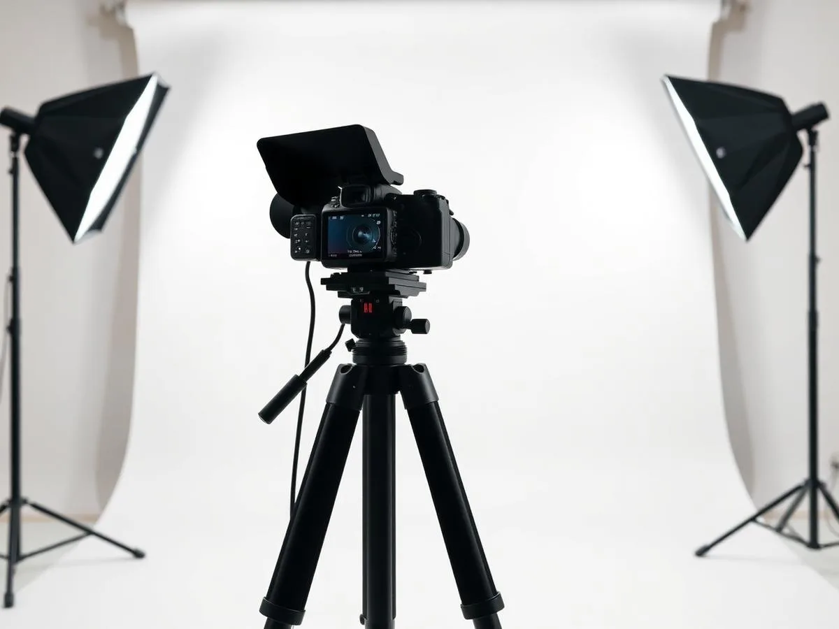 Photography studio with cyclorama wall