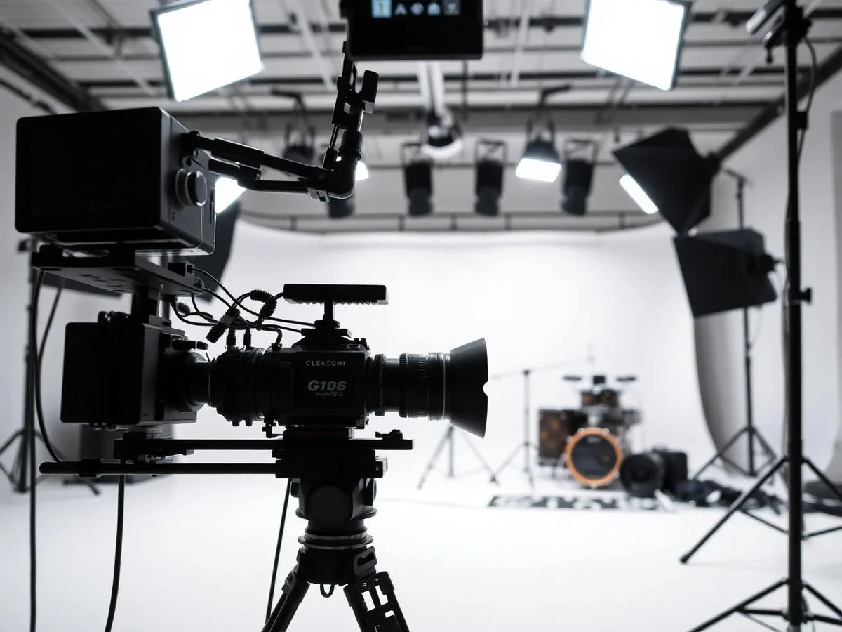 Cinema camera on a music video shoot